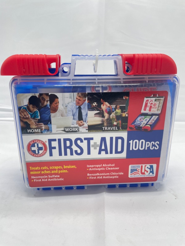 Photo 2 of Be Smart Get Prepared 110 Piece First Aid Kit: Clean, Treat, Protect Minor Cuts, Scrapes. Home, Office, Car, School, Business, Travel, Emergency, Survival, Hunting, Outdoor, Camping & Sports, FSA HSA