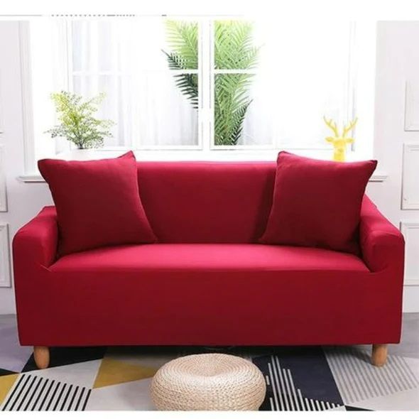 Photo 1 of  taococo 3 cushion couch cover Christmas red