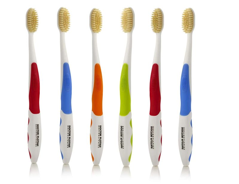 Photo 1 of MOUTHWATCHERS - Manual Toothbrushes - Clean Teeth for Adult - 6 Count - Floss Bristle Silver - Invented by Doctor Plotka's