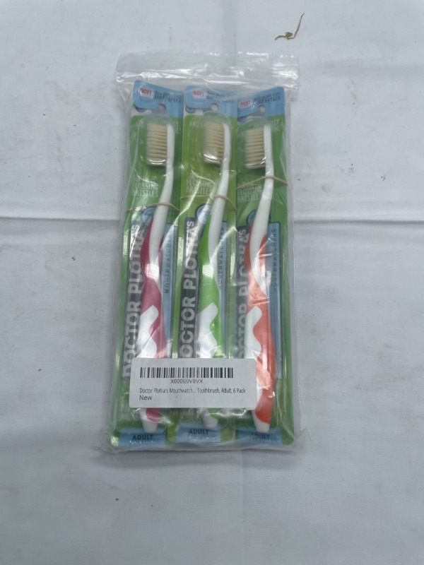 Photo 2 of MOUTHWATCHERS - Manual Toothbrushes - Clean Teeth for Adult - 6 Count - Floss Bristle Silver - Invented by Doctor Plotka's