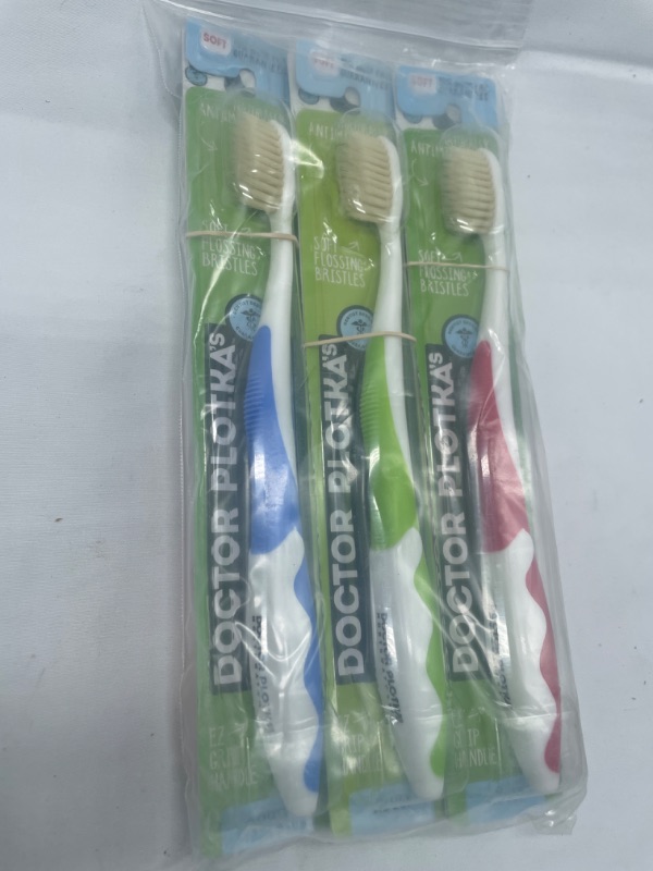 Photo 3 of MOUTHWATCHERS - Manual Toothbrushes - Clean Teeth for Adult - 6 Count - Floss Bristle Silver - Invented by Doctor Plotka's