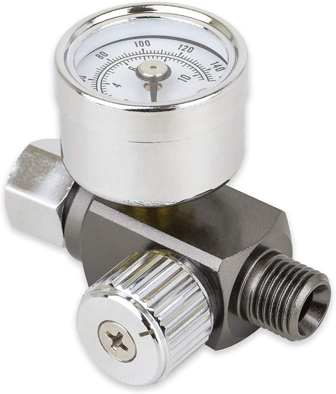 Photo 1 of Air Adjusting Regulator Valve with Pressure Gauge for Spray Guns and Air Tools (1/4” NPS)