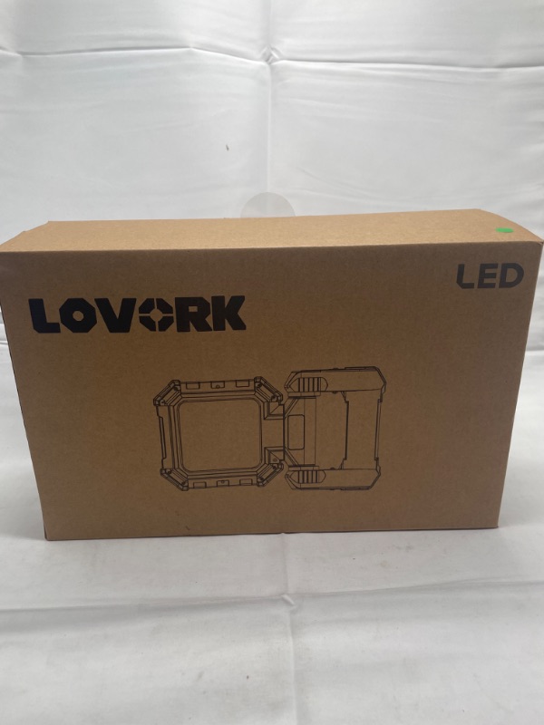 Photo 2 of LOVORK LED Clamp Work Light Rechargeable portable Flood Light with Clamp and Rotating Portable 72pcs LEDs 2000lm Job Site Lighting, Waterproof, Dimmable, for Outdoor Camping, Repairing, Construction
