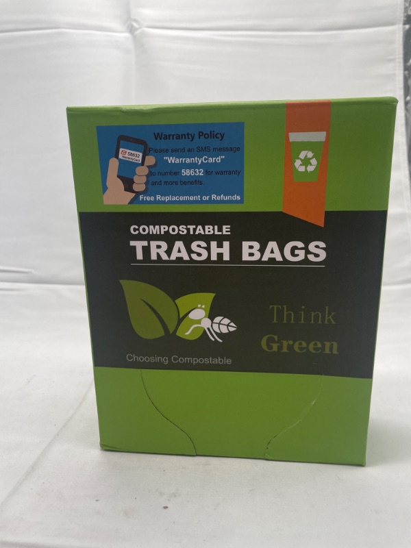 Photo 2 of 8 Gallon Biodegradable Trash Bags, AYOTEE Garbage Bags 8 gallon, Compostable Medium Trash Bags , Unscented Leak Proof Bags for Office, Home, Bathroom, Bedroom, Car, Kitchen, Pet(Green)