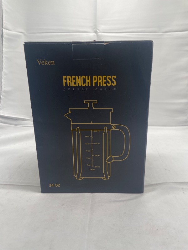 Photo 2 of QUQIYSO French Press Coffee Maker 34oz 304 Stainless Steel French Press with 4 Filter, Heat Resistant Durable, Easy to Clean, Borosilicate Glass Coffee Press, 100% BPA Free Glass Teapot (Copper)
