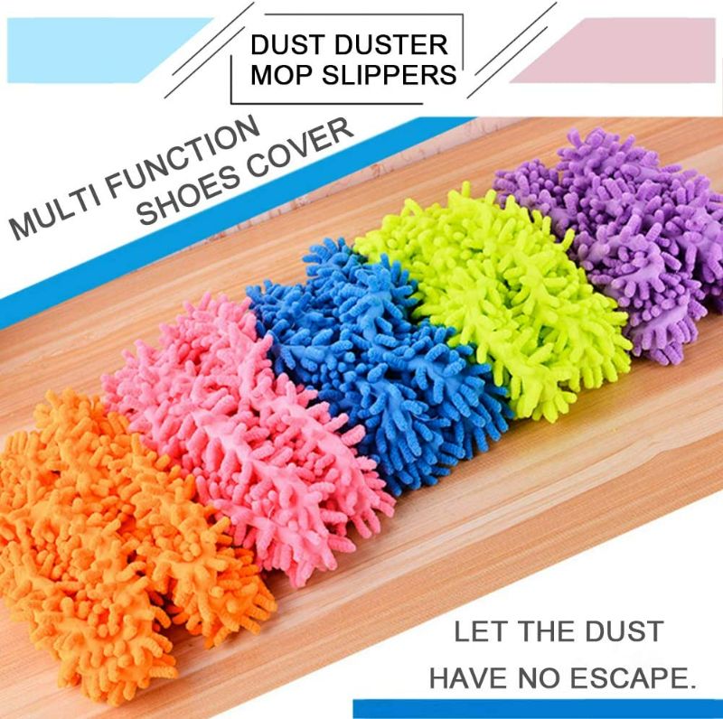 Photo 1 of Cosywell Mop Slippers Shoes Cover Dust Duster Slippers Cleaning Floor House Washable 10 PCS 5 Pairs