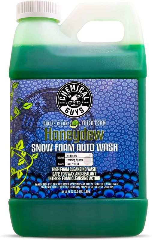 Photo 1 of Chemical Guys CWS_110_64 Honeydew Snow Foam Car Wash Soap (Works with Foam Cannons, Foam Guns or Bucket Washes) Safe for Cars, Trucks, Motorcycles, RVs & More, 64 fl oz (Half Gallon), Honeydew Scent