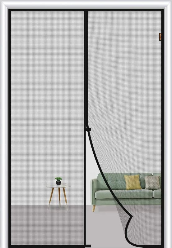 Photo 1 of MAGZO Magnetic Screen Door Fit Door Size 36 x 80 Inch, Screen Size 38" x 81" Durable Fiberglass Mesh Curtain Reinforced Sliding Door Mesh with Full Frame Hook&Loop-Grey