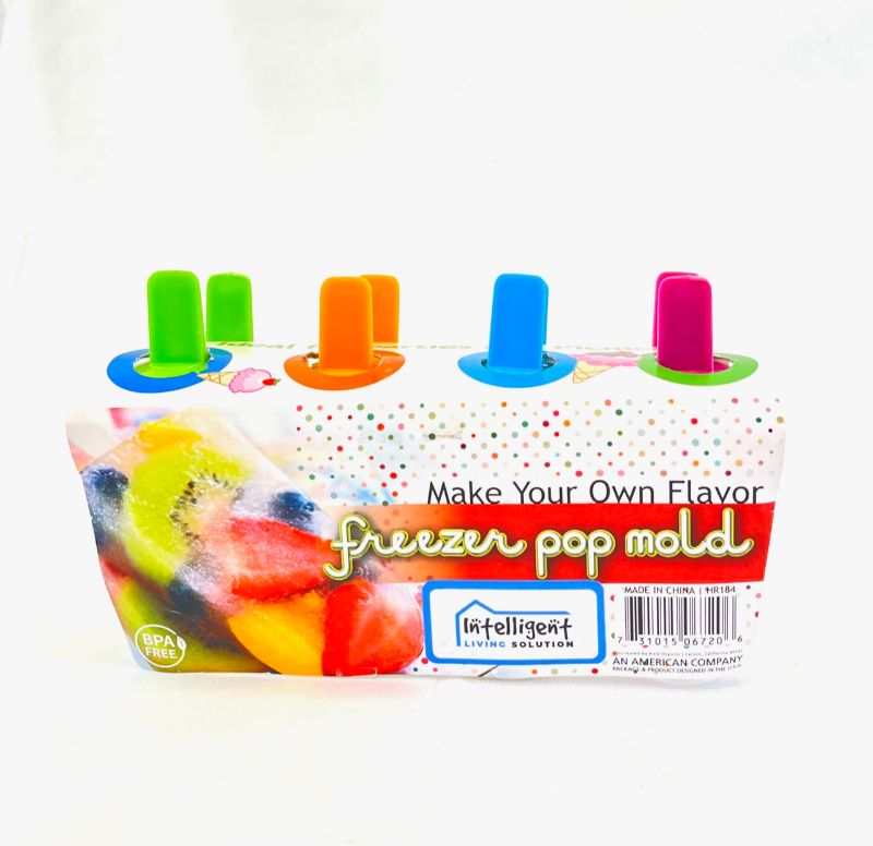 Photo 2 of INTELLIGENT LIVING SOLUTION HOMEMADE FREEZE POP MOLD MAKES UP TO 8 POPSICLES AT A TIME MULTI COLORED NEW
$19.99
