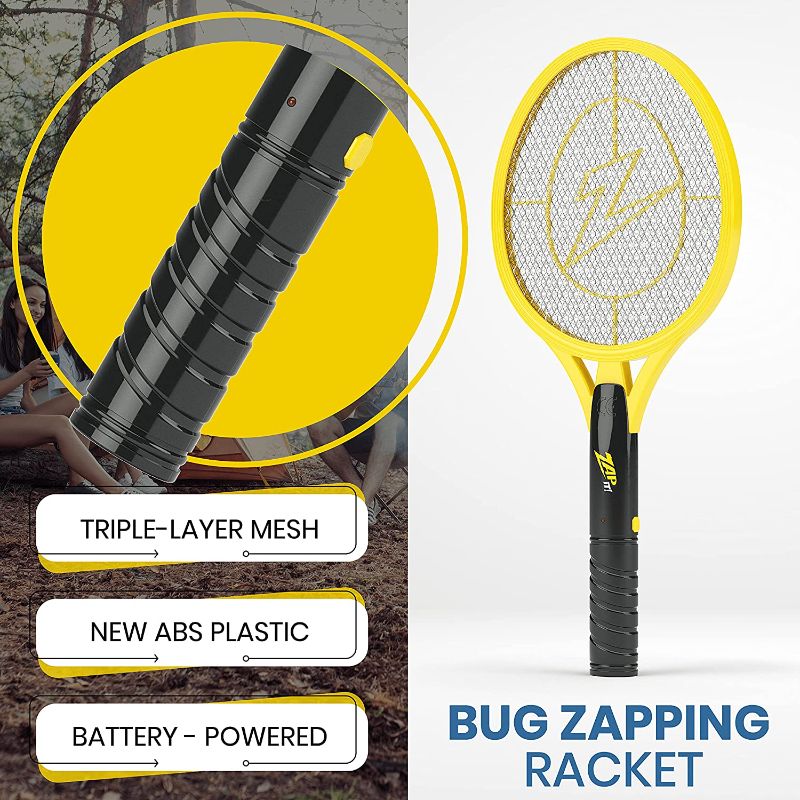 Photo 4 of 2 PACK ZAP IT RACKETS SIZE LARGE 4000 VOLT RECHARGEABLE LITHIUM BATTERY NEW $36.99