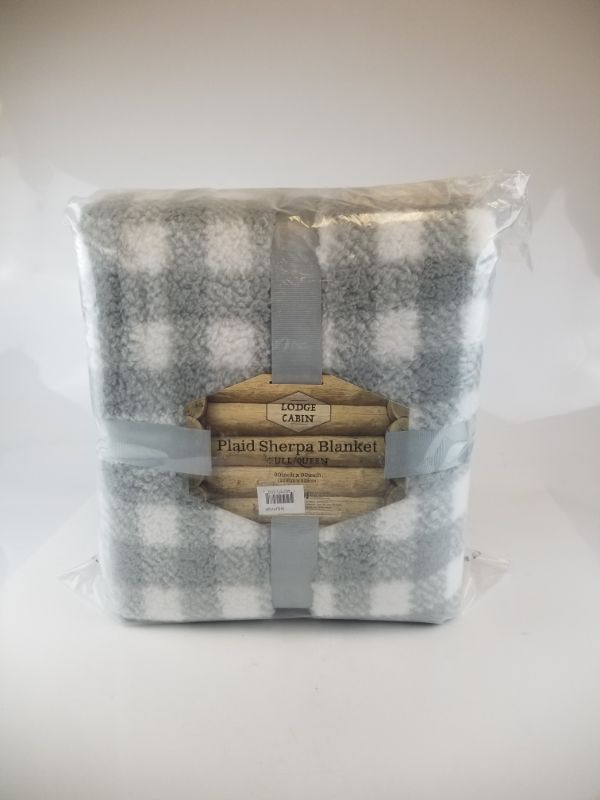 Photo 1 of PLAID SHERPA THROW BLANKET 50x60 INCH NEW $34.99