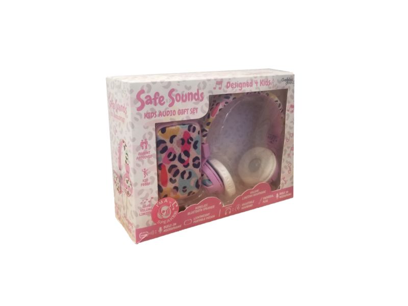 Photo 1 of SAFE SOUNDS KIDS AUDIO GIFT SET CHEETAH PRINT PINK

NEW $25
