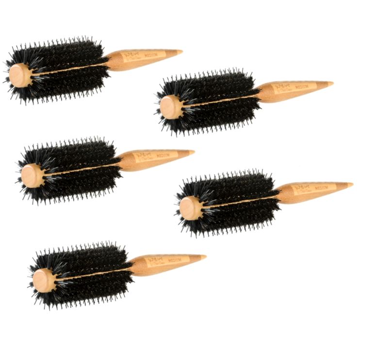 Photo 1 of 5 MEDIUM BOAR BRISTLE BRUSHES WOODEN HANDLE FOR HEAT RESISTANT POINTED TIP FOR SECTIONING  NYLON BRISTLES GIVE SMOOTH FINISHED STYLE NEW $125
