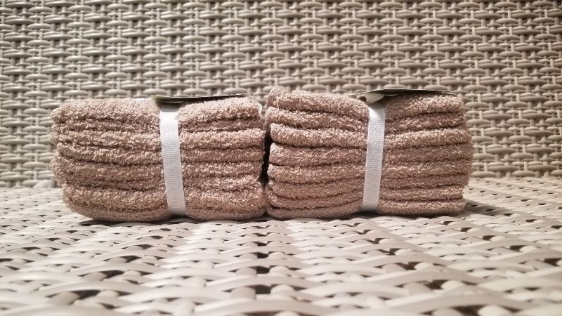 Photo 2 of 2 PACK LISBON WASH CLOTHS EQUALING 16 IN TOTAL LIGHT BROWN NEW $25.94