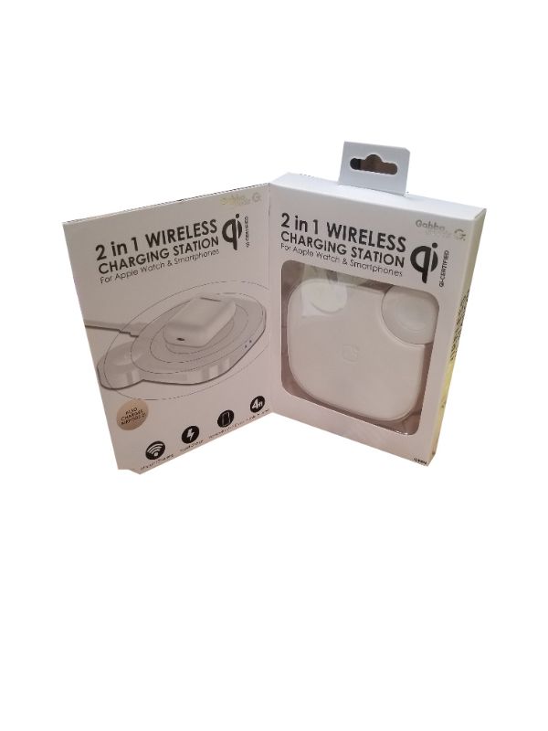 Photo 2 of 2 IN 1 QI CERTIFIED  WIRELESS CHARGING STATION FOR ALL SMARTPHONES ALSO CHARGES AIRPODS WATCHES 4FT CORD NEW $59.99
