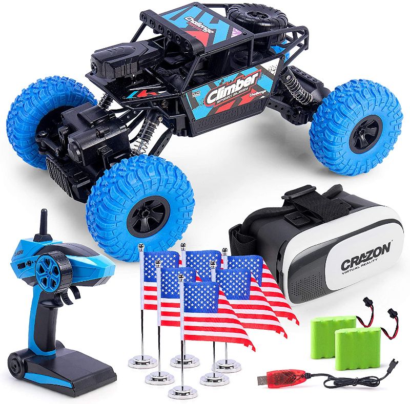 Photo 1 of TOYSZND RC CLIMBER SPEED BUGGY 9.3 MPH RACING WHILE CAPTURING COVERS 115FT USE APP UP TO 98 FEET NEW WITH VR HEAD SET INCLUDED $79.97