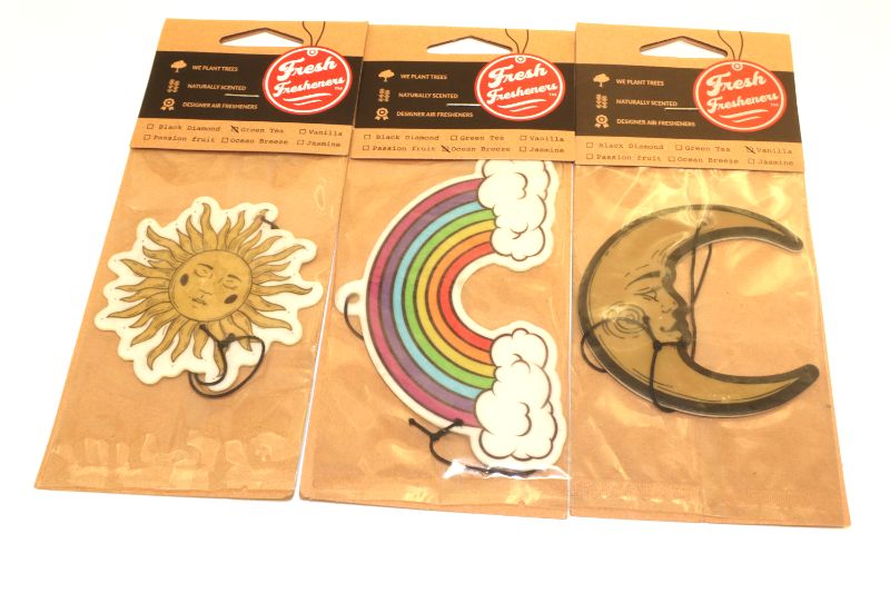 Photo 1 of MOON SUN AND RAINBOW AIR FRESHNER 3 PACK

NEW