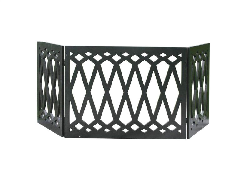 Photo 2 of ETNA 3 PANEL DIAMOND DESIGN WOODEN PET GATE 48IN WIDE X 19IN TALL FOLDS UP FOR STORAGE PRODUCT NEW $42.99