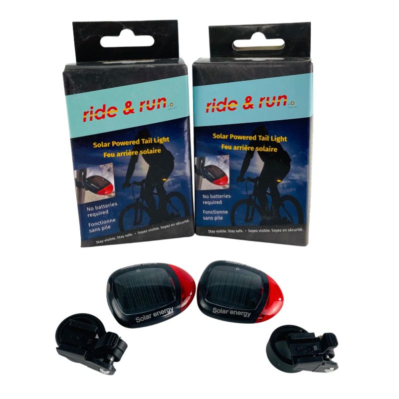 Photo 1 of 4 PACK REAR MOUNT BIKE LIGHTS SOLAR LED  $57.96