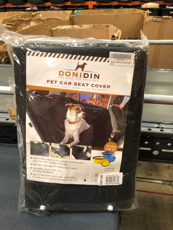 Photo 2 of LARGE NON SLIP PET SEAT COVER IS HEAVY DUTY WATERPROOF AND HAS ADJUSTABLE STRAPS ALSO INCLUDES  A BONUS OF 2 TRAVEL COLLAPSIBLE DOG BOWLS $36.99
