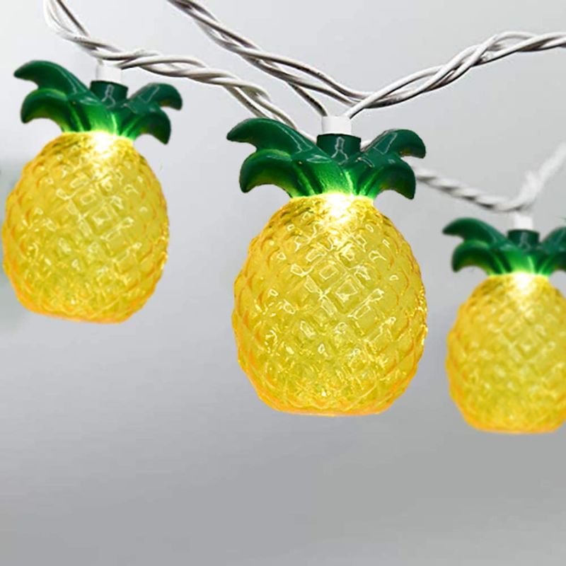 Photo 1 of 4 FOOT PINEAPPLE STRING LIGHTS 10 LIGHTS PER CORD REQUIRES 2 AA BATTERIES NEW $15

