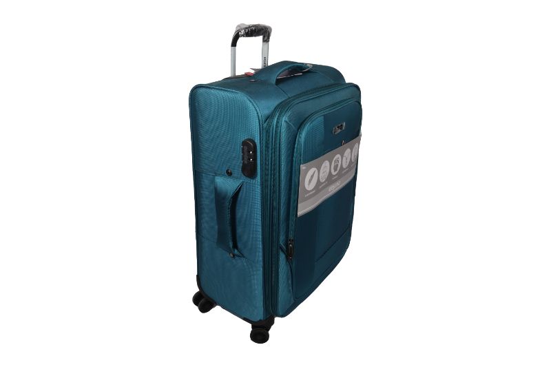 Photo 1 of 24 INCH DEJUNO TWILIGHT TURQUOISE LARGE SUITCASE EXTENDABLE SPACE ROLLS LEANING OR STRAIGHT UP DURABLE NEW $190