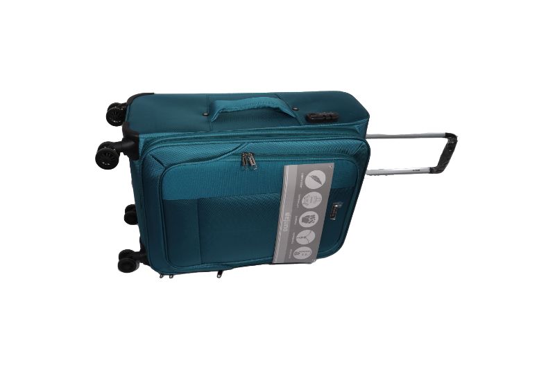 Photo 2 of 24 INCH DEJUNO TWILIGHT TURQUOISE LARGE SUITCASE EXTENDABLE SPACE ROLLS LEANING OR STRAIGHT UP DURABLE NEW $190
