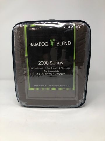 Photo 1 of KING BAMBOO BLEND SHEET SET 4 PIECE 1 FITTED SHEET 1 FLAT SHEET 2 PILLOW CASES ANTIBACTERIAL HYPOALLERGENIC NEW $99