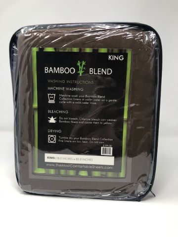 Photo 2 of KING BAMBOO BLEND SHEET SET 4 PIECE 1 FITTED SHEET 1 FLAT SHEET 2 PILLOW CASES ANTIBACTERIAL HYPOALLERGENIC NEW $99
