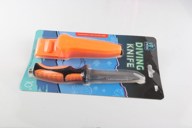 Photo 2 of ORANGE 10INCH DIVING KNIFE WITH CARY CASE NEW 