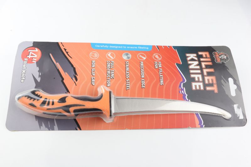 Photo 2 of ORANGE 14 INCH FILLET KNIFE NON SLIP GRIP NEW 