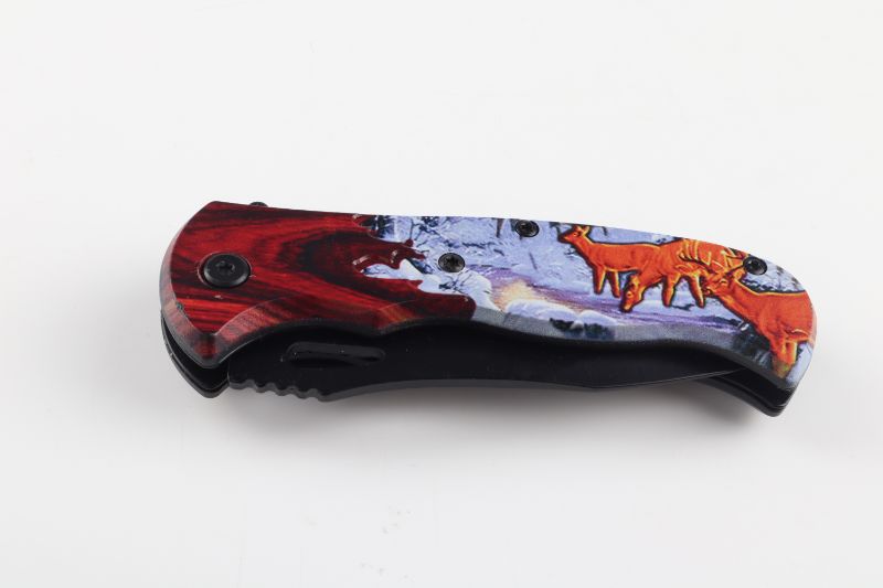 Photo 2 of DEERS IN SNOW POCKET KNIFE NEW