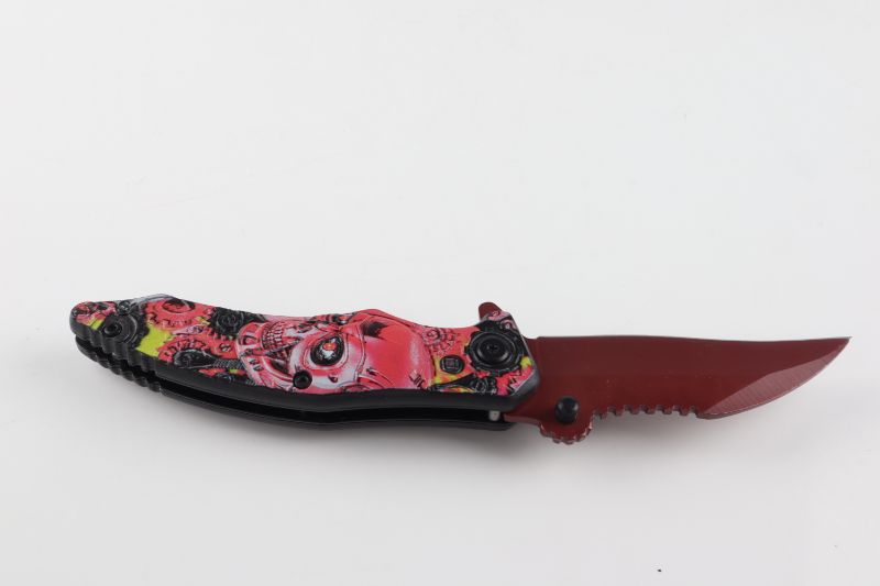 Photo 1 of MECHANICAL SKULL RED POCKET KNIFE NEW