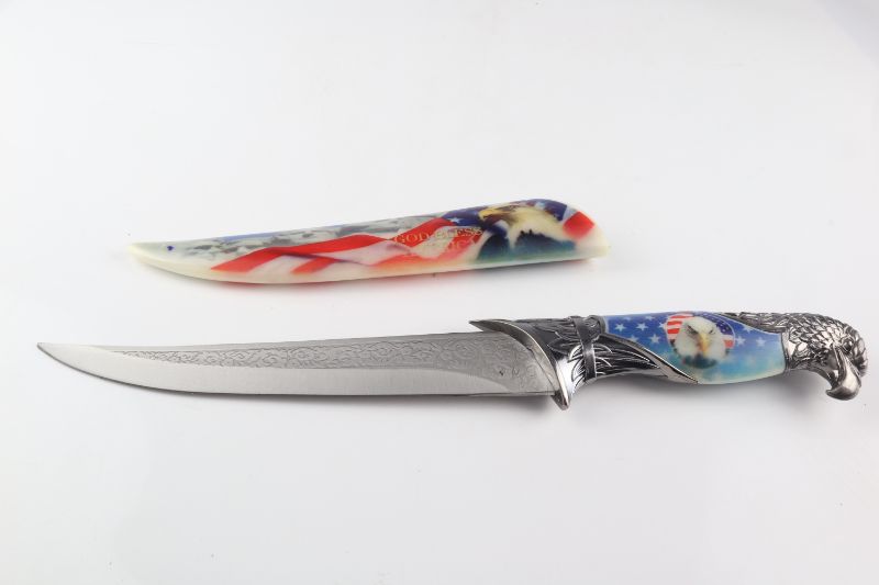 Photo 1 of EAGLE GOD BLESS AMERICA COLLECTIBLE KNIFE NEW