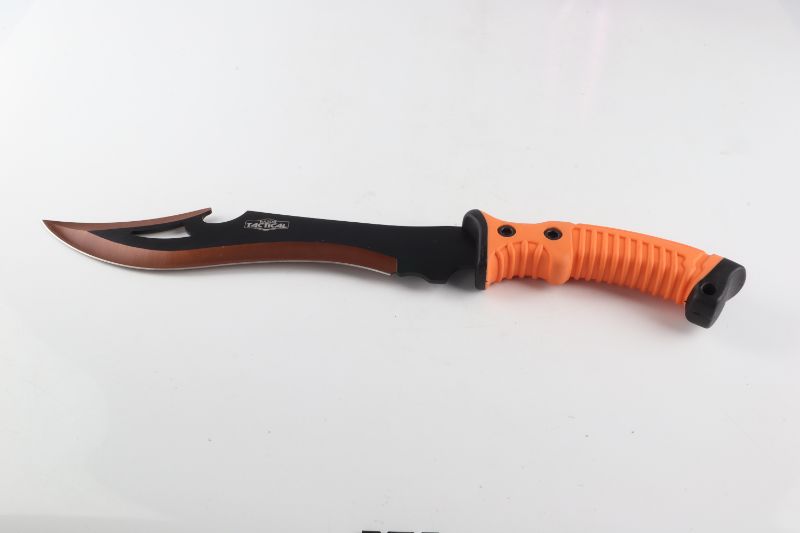 Photo 1 of ORANGE NON SLIP GIRP SURVIVAL KNIFE NEW 