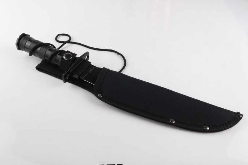 Photo 1 of BLACK SURVIVAL TACTICAL KNIFE WITH SMALL SURVIVAL KIT NEW 