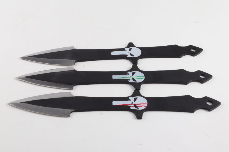 Photo 1 of 3 SET PUNISHER RTEK THROWING KNIVES NEW 