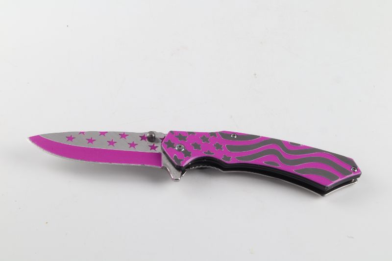 Photo 1 of PINK FLAG POCKET KNIFE NEW 