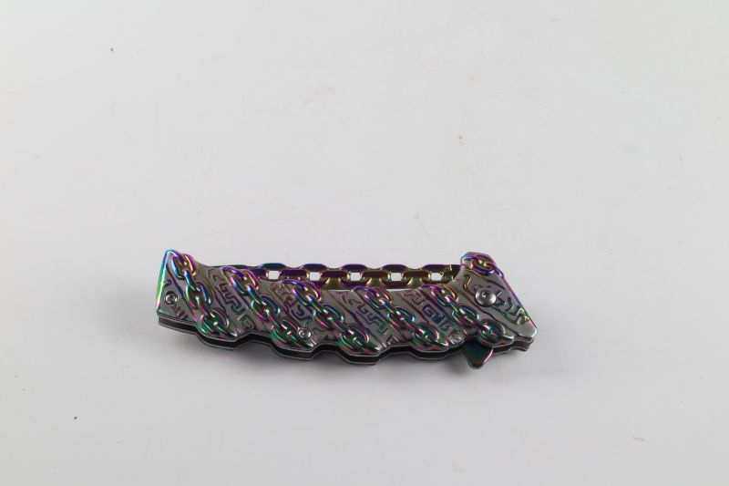 Photo 2 of OIL SLICK CHAIN POCKET KNIFE NEW 