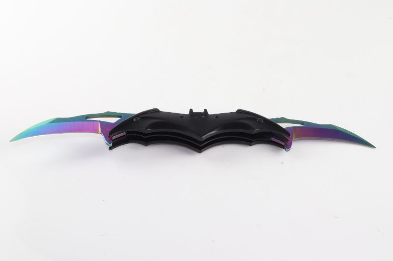 Photo 1 of OIL SLICK BATMAN DOUBLE ENDED POCKET KNIFE NEW 