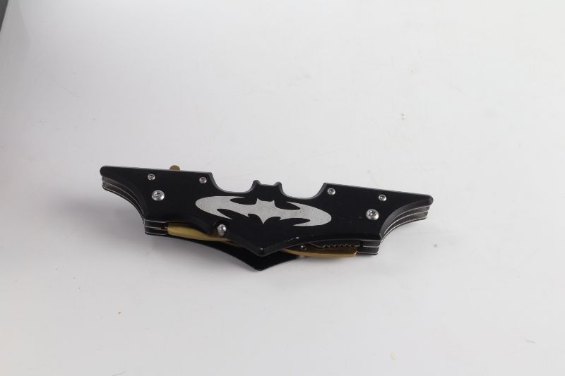 Photo 2 of GOLD BATMAN DOUBLE ENDED POCKET KNIFE NEW 