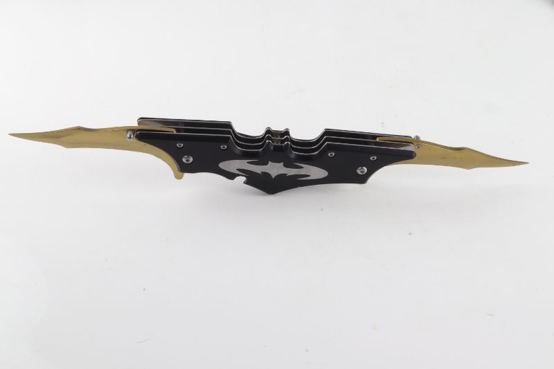 Photo 1 of GOLD BATMAN DOUBLE ENDED POCKET KNIFE NEW 