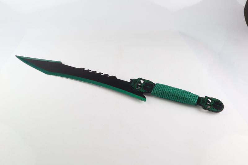 Photo 1 of 24 INCH GREEN SKULL SWORD NEW 