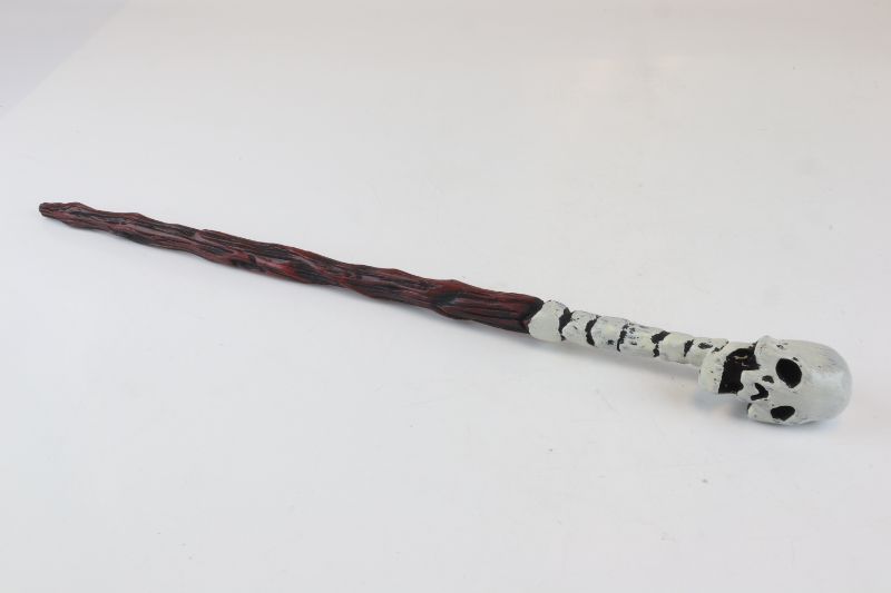 Photo 1 of WOODEN STYLE MAGIC WAND WITH SKULL NEW 