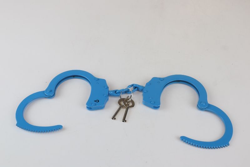 Photo 2 of BLUE HANDCUFFS WITH 2 KEYS NEW 