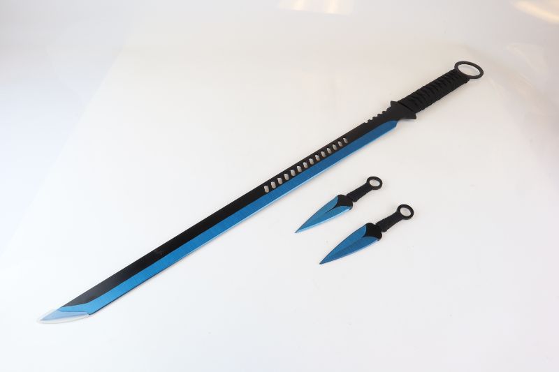 Photo 1 of 26 INCH SWORD WITH 2 6 INCH THROWING STARS USABLE NEW 