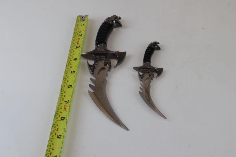 Photo 3 of STAINLESS STEEL 2 PACK TIN FANTASY DAGGER SET USABLE NEW 