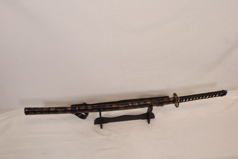Photo 2 of SKULL SWORD WITH STAND 41 INCHES LONG USEABLE NEW 
