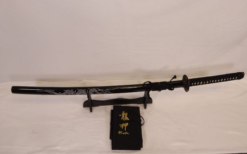 Photo 2 of DRAGON KATANA SWORD WITH STAND 40 INCHES LONG SUPER SHARP BLADE NEW 