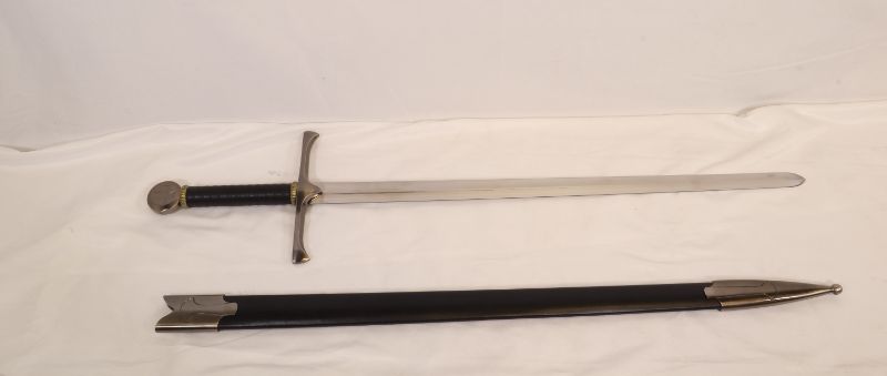 Photo 1 of STAINLESS STEEL SWORD WITH SILVER CROSS EMBLEM 42 INCHES NEW 